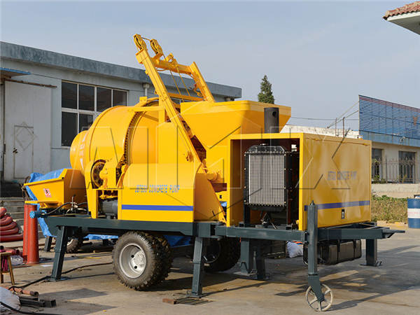 concrete mixer with pump