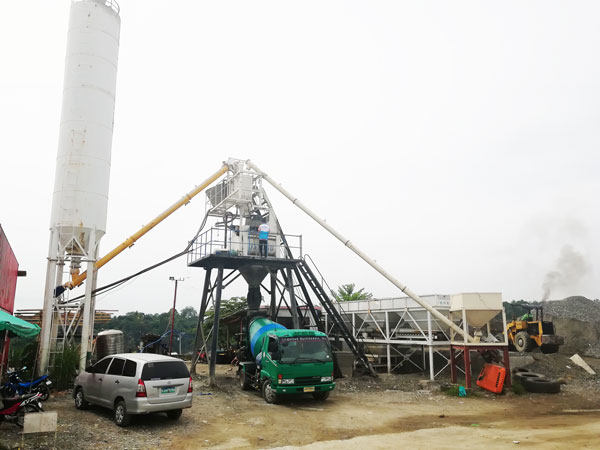 Stationary type concrete plant