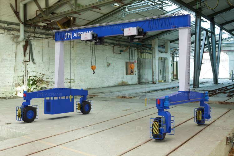 single beam tyre mounted gantry crane