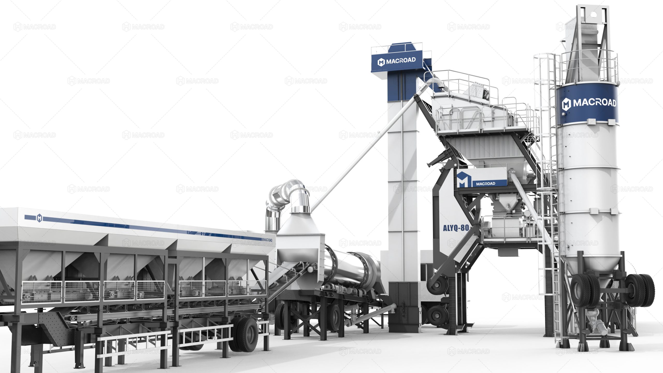 Batch type asphalt mobile plant