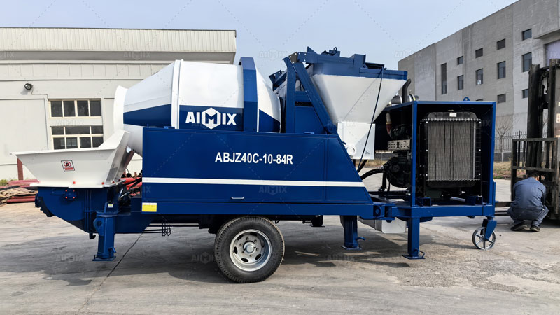 Concrete Pump with Drum Mixer